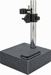 Value Collection - Granite, Rectangular Base, Comparator Gage Stand - 10" High, 6" Base Length x 6" Base Width x 2" Base Height - Exact Tooling