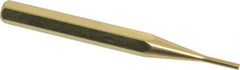 Made in USA - 3/32" Pin Punch - 3-1/2" OAL, Brass - Exact Tooling