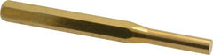 Made in USA - 1/4" Pin Punch - 3-1/2" OAL, Brass - Exact Tooling