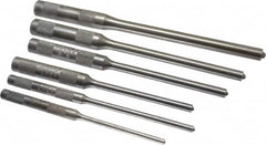 Mayhew - 6 Piece, 1/8 to 5/16", Roll Pin Punch Set - Round Shank, Comes in Vinyl Roll - Exact Tooling