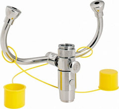 Bradley - Faucet Mount, Stainless Steel Bowl, Eyewash Station - 3/8" Inlet, 30 to 90 psi Flow, 0.4 GPM Flow Rate - Exact Tooling