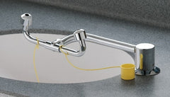Bradley - Deck Mount, Eye & Face Wash Station - 1/2" Inlet, 30 to 90 psi Flow, 0.4 GPM Flow Rate - Exact Tooling