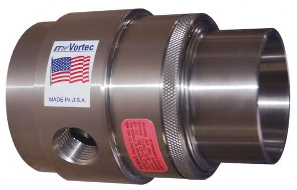 Vortec - 1.57" Inner Diam Stainless Steel Vaccuum Generator - 2-1/2" Intake Diam & 1.97" Discharge Diam - Exact Tooling