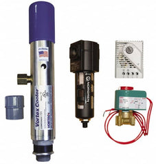 Vortec - 2,500 BTU per Hour, Vortex Enclosure Cooler with Thermostat - 1/4 NPT Thread, 35 Cubic Ft. per min - Exact Tooling