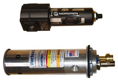 Vortec - 1,500 BTU per Hour, Vortex Enclosure Cooler with Thermostat - 1/4 NPT Thread, 25 Cubic Ft. per min - Exact Tooling