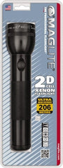 Mag-Lite - Krypton Bulb, 27 Lumens, Industrial/Tactical Flashlight - Black Aluminum Body, 2 D Batteries Not Included - Exact Tooling