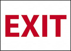 NMC - Exit, Pressure Sensitive Vinyl Exit Sign - 14" Wide x 10" High - Exact Tooling