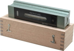 Value Collection - 8" Long, 0.0001" Graduation Sensitivity per 10", 2 Vials, Inspection Block Level - Cast Iron, 0.0004" Base Flatness, 1-7/8" Wide - Exact Tooling