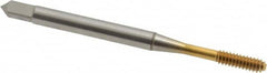 OSG - #4-40 UNC H3 Thread Limit Bottoming Thread Forming Tap - Cobalt, TiN Finish, 1-7/8" OAL, 9/16" Thread Length, Right Hand Thread, Series HY-PRO NRT - Exact Tooling