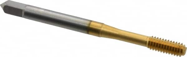 OSG - #8-32 UNC H5 Thread Limit Bottoming Thread Forming Tap - Cobalt, TiN Finish, 2-1/8" OAL, 3/4" Thread Length, Right Hand Thread, Series HY-PRO NRT - Exact Tooling