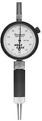 Starrett - 0.01 to 0.04" Dial Bore Gage - 0.001" Graduation, Hardened Tool Steel - Exact Tooling