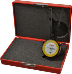 Value Collection - 3/4 to 1-3/4" Black Oxide & Chrome Plated Inside Dial Caliper Gage - 0.001" Graduation, 0.038mm Accuracy, 3-1/4" Leg Length, Ball Contact Points - Exact Tooling