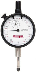 SPI - 1/2" Range, 0-100, 0-50-0 Dial Reading, 0.001" Graduation Dial Drop Indicator - 2-1/4" Dial, 0.1" Range per Revolution, Revolution Counter, Includes NPL Traceability Certification - Exact Tooling