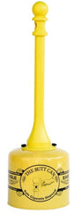 Eagle - 5 Gal Galvanized Steel with Polyethylene Tube Cigarette & Cigar Receptacle - 40" High - Exact Tooling