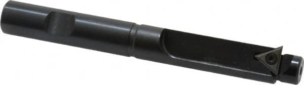 APT - 19/32 Inch Diameter, Solid Pilot, Straight 1/2 Inch Shank Diameter, 1 Insert, Indexable Counterbore - 4-3/8 Inch Overall Length, TPGH 215 Insert - Exact Tooling