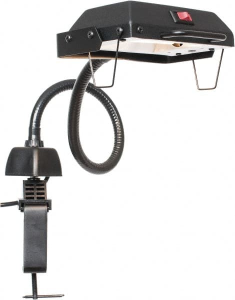 Electrix - 27 Inch, Gooseneck, Clamp on, Halogen, Black, General Purpose Task Light - 100 Watt, Nonmagnifying - Exact Tooling