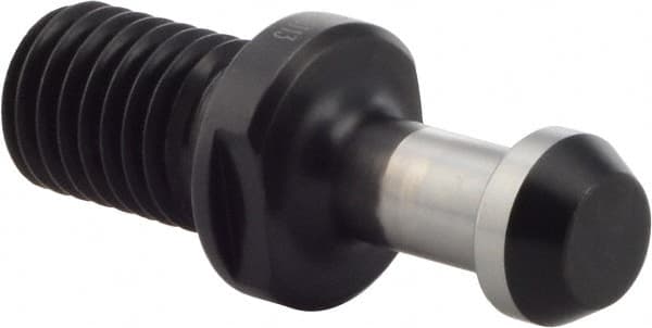 Iscar - CAT40 Taper, 5/8-11 Thread, 60° Angle Radius, Standard Retention Knob - 2-1/4" OAL, 0.59" Knob Diam, 1.266" from Knob to Flange - Exact Tooling