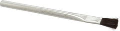 Made in USA - 7/8" Long x 9/16" Wide Horsehair Acid Brush - 6-1/8" Overall Length, Tin Handle, For Use with Flux & Solvents - Exact Tooling