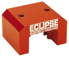 Eclipse - 2 Hole, 0.374" Hole Diam, 3-1/4" Overall Width, 3-1/8" Deep, 2-1/8" High, 101 Lb Average Pull Force, Alnico Power Magnets - 20.65mm Pole Width, 550°C Max Operating Temp, Grade 5 Alnico - Exact Tooling