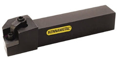 Kennametal - MCGN, Left Hand Cut, 0° Lead Angle, 1" Shank Height x 1" Shank Width, Negative Rake Indexable Turning Toolholder - 6" OAL, CN..43. Insert Compatibility, Series Kenloc - Exact Tooling