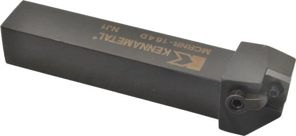 Kennametal - MCRN, Right Hand Cut, 15° Lead Angle, 1" Shank Height x 1" Shank Width, Negative Rake Indexable Turning Toolholder - 6" OAL, CN..43. Insert Compatibility, Series Kenloc - Exact Tooling