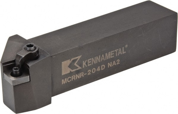 Kennametal - MCRN, Right Hand Cut, 15° Lead Angle, 1-1/4" Shank Height x 1-1/4" Shank Width, Negative Rake Indexable Turning Toolholder - 6" OAL, CN..43. Insert Compatibility, Series Kenloc - Exact Tooling