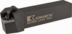 Kennametal - MCRN, Right Hand Cut, 15° Lead Angle, 1-1/4" Shank Height x 1-1/4" Shank Width, Negative Rake Indexable Turning Toolholder - 6" OAL, CN..64 Insert Compatibility, Series Kenloc - Exact Tooling