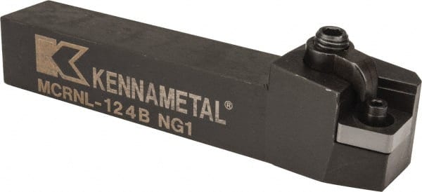 Kennametal - MCRN, Left Hand Cut, 15° Lead Angle, 3/4" Shank Height x 3/4" Shank Width, Negative Rake Indexable Turning Toolholder - 4-1/2" OAL, CN..43. Insert Compatibility, Series Kenloc - Exact Tooling