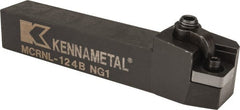 Kennametal - MCRN, Left Hand Cut, 15° Lead Angle, 3/4" Shank Height x 3/4" Shank Width, Negative Rake Indexable Turning Toolholder - 4-1/2" OAL, CN..43. Insert Compatibility, Series Kenloc - Exact Tooling