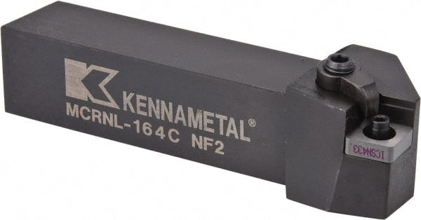 Kennametal - MCRN, Left Hand Cut, 15° Lead Angle, 1" Shank Height x 1" Shank Width, Negative Rake Indexable Turning Toolholder - 5" OAL, CN..43. Insert Compatibility, Series Kenloc - Exact Tooling