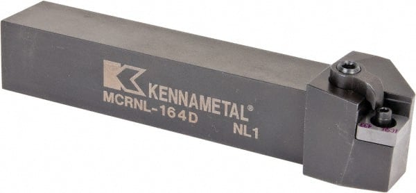 Kennametal - MCRN, Left Hand Cut, 15° Lead Angle, 1" Shank Height x 1" Shank Width, Negative Rake Indexable Turning Toolholder - 6" OAL, CN..43. Insert Compatibility, Series Kenloc - Exact Tooling