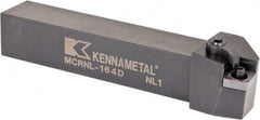 Kennametal - MCRN, Left Hand Cut, 15° Lead Angle, 1" Shank Height x 1" Shank Width, Negative Rake Indexable Turning Toolholder - 6" OAL, CN..43. Insert Compatibility, Series Kenloc - Exact Tooling