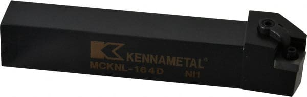 Kennametal - MCKN, Left Hand Cut, 15° Lead Angle, 1" Shank Height x 1" Shank Width, Negative Rake Indexable Turning Toolholder - 6" OAL, CN..43. Insert Compatibility, Series Kenloc - Exact Tooling