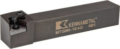 Kennametal - MTGN, Right Hand Cut, 0° Lead Angle, 1" Shank Height x 1" Shank Width, Negative Rake Indexable Turning Toolholder - 6" OAL, TN..43. Insert Compatibility, Series Kenloc - Exact Tooling