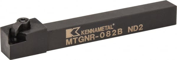 Kennametal - MTGN, Right Hand Cut, 0° Lead Angle, 1/2" Shank Height x 1/2" Shank Width, Negative Rake Indexable Turning Toolholder - 4-1/2" OAL, TN..22. Insert Compatibility, Series Kenloc - Exact Tooling
