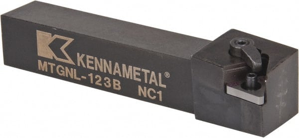 Kennametal - MTGN, Left Hand Cut, 0° Lead Angle, 3/4" Shank Height x 3/4" Shank Width, Negative Rake Indexable Turning Toolholder - 4-1/2" OAL, TN..33. Insert Compatibility, Series Kenloc - Exact Tooling