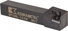 Kennametal - MTGN, Left Hand Cut, 0° Lead Angle, 3/4" Shank Height x 3/4" Shank Width, Negative Rake Indexable Turning Toolholder - 4-1/2" OAL, TN..33. Insert Compatibility, Series Kenloc - Exact Tooling