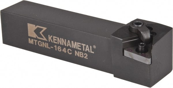 Kennametal - MTGN, Left Hand Cut, 0° Lead Angle, 1" Shank Height x 1" Shank Width, Negative Rake Indexable Turning Toolholder - 5" OAL, TN..43. Insert Compatibility, Series Kenloc - Exact Tooling