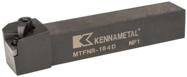 Kennametal - MTFN, Right Hand Cut, 0° Lead Angle, 1" Shank Height x 1" Shank Width, Negative Rake Indexable Turning Toolholder - 6" OAL, TN..43. Insert Compatibility, Series Kenloc - Exact Tooling