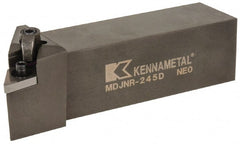 Kennametal - MDJN, Right Hand Cut, 3° Lead Angle, 1-1/2" Shank Height x 1-1/2" Shank Width, Negative Rake Indexable Turning Toolholder - 6" OAL, DN..54. Insert Compatibility, Series Kenloc - Exact Tooling
