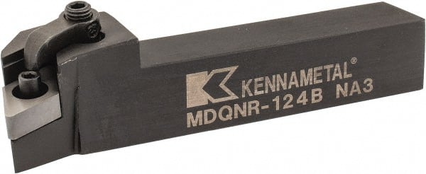 Kennametal - MDQN, Right Hand Cut, 27.5° Lead Angle, 3/4" Shank Height x 3/4" Shank Width, Negative Rake Indexable Turning Toolholder - 4-1/2" OAL, DN..43. Insert Compatibility, Series Kenloc - Exact Tooling