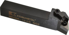 Kennametal - MDQN, Left Hand Cut, 27.5° Lead Angle, 3/4" Shank Height x 3/4" Shank Width, Negative Rake Indexable Turning Toolholder - 4-1/2" OAL, DN..43. Insert Compatibility, Series Kenloc - Exact Tooling
