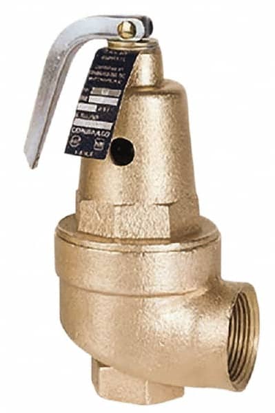 Conbraco - 1-1/4" Inlet, 1-1/4" Outlet, ASME Safety Relief Valve - 30 Max psi, 2,316,000 BTUs - Exact Tooling