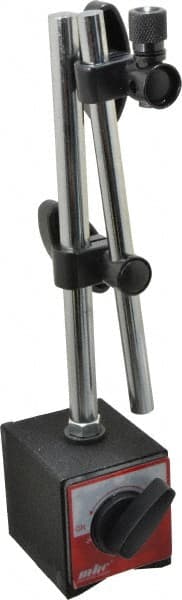 Value Collection - 130 Lb Magnetic Force, Indicator Positioner & Holder with Base - Post & Rod, Rectangular Base, 55mm Base Height, 63mm Base Length, 50mm Base Width - Exact Tooling