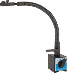 Value Collection - 2-1/8" Long x 2" Wide x 2-19/64" High Magnetic Indicator Base with Holders - 40 Kg Magnetic Pull, Flexible Arm - Exact Tooling