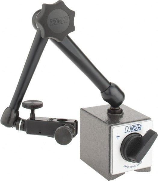Noga - Fine Adjustment Indicator Positioner & Holder with Base - Articulated Arm, 55mm Base Height - Exact Tooling