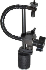 Flexbar - 25 Lb Magnetic Force, Fine Adjustment Indicator Positioner & Holder with Base - Post & Flexible Arm, Round Base, 1-1/8" Base Diam, 1-3/8" Base Height - Exact Tooling