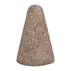 Norton - Type 17R, 2" Max Diam, 3" Head Thickness, 20 Grit Round Tip Cone - Zirconia Alumina, Very Coarse Grade, 5/8-11 Shank Thread - Exact Tooling