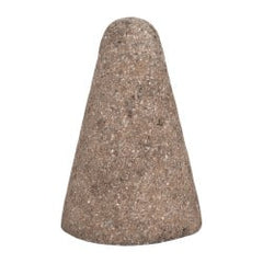 Norton - Type 17R, 2" Max Diam, 3" Head Thickness, 20 Grit Round Tip Cone - Zirconia Alumina, Very Coarse Grade, 5/8-11 Shank Thread - Exact Tooling