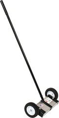 Mag-Mate - 12" Long Push Magnetic Sweeper with Wheels - 5" Wide x 5" High x 48" Long, 6" Wheel Diam, 2" Clearance - Exact Tooling